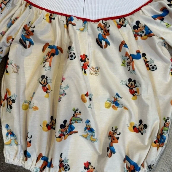 New Smocked Mickey Romper - Picture 3 of 3
